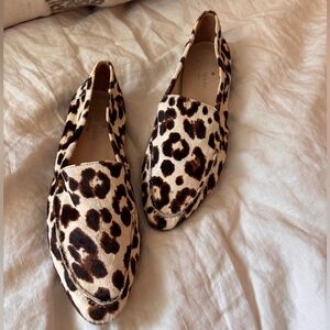 kate spade Leopard Print Genuine Calf Hair Slip-On Loafers